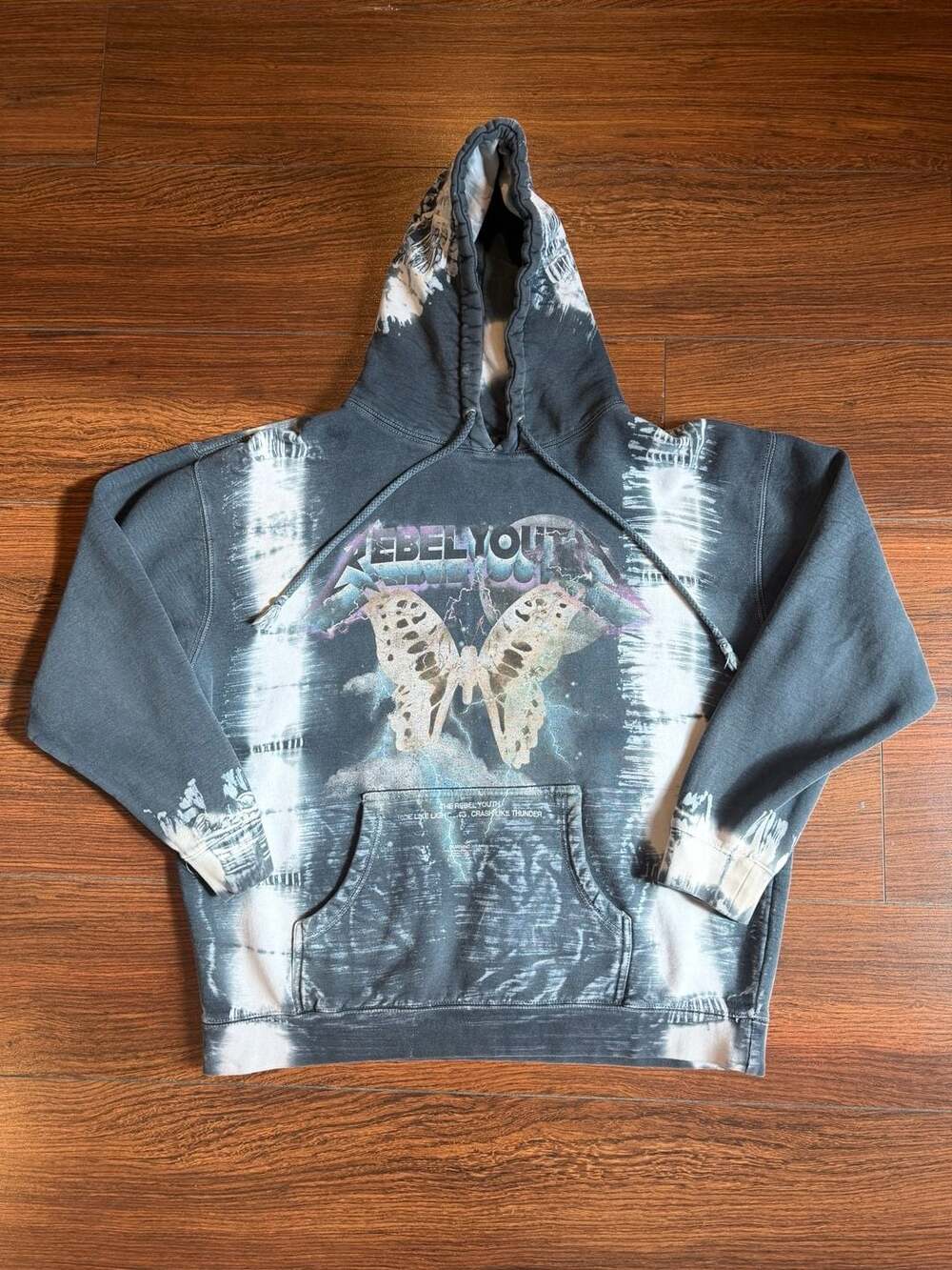 Civil Regime Rebel Youth Hoodie L Black Tie Dye